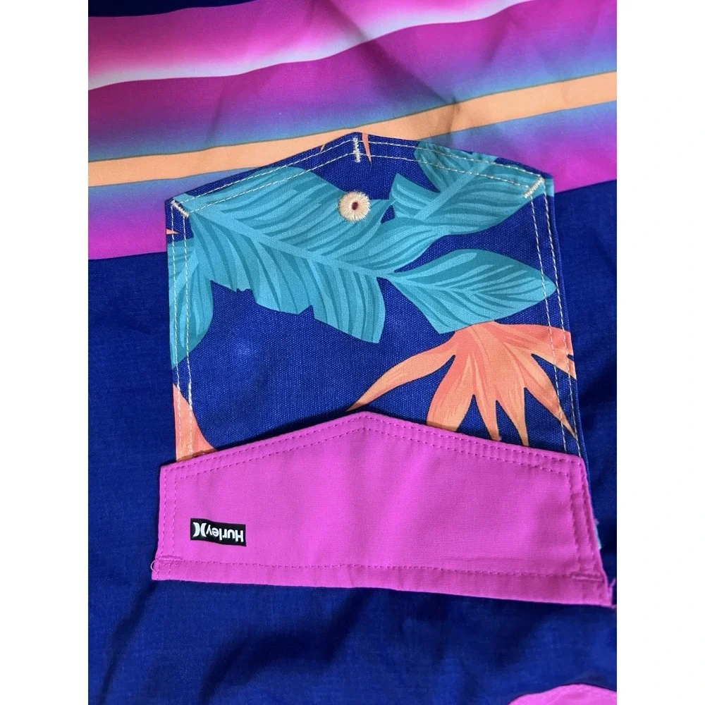 New Hurley Board Shorts Neon Stretch 18/29 9.5‎ Inseam